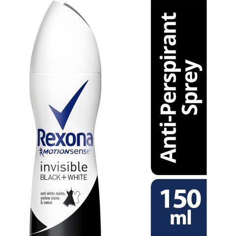 Rexona Invisible Black and White Deodorant 150 ml