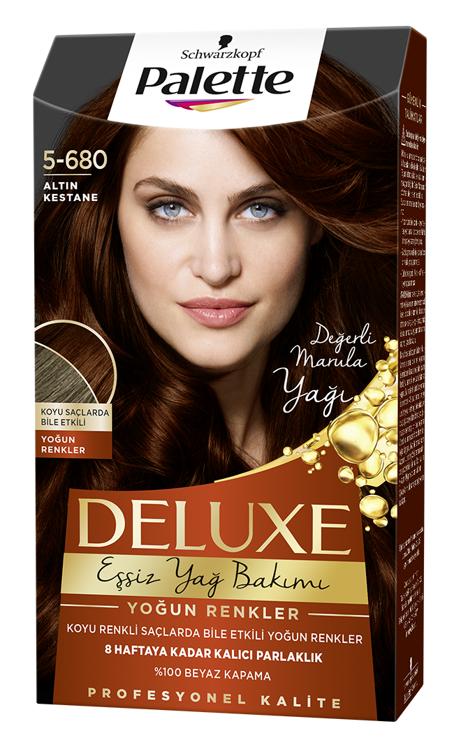Palette Deluxe Saç Boyası 5-680 Altın Kestane