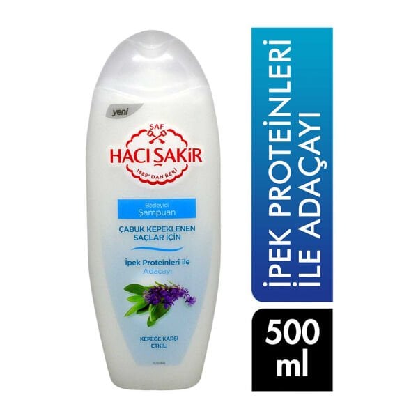 Hacı Şakir Çabuk Kepeklenen Saçlar İçin Adaçay Özlü Şampuan 500 ml