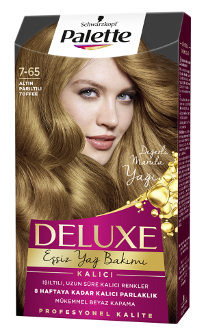 Palette Deluxe Saç Boyası 7-65 Altın Parıltılı Toffee