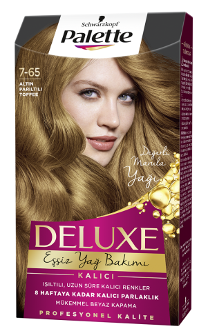 Palette Deluxe Saç Boyası 7-65 Altın Parıltılı Toffee