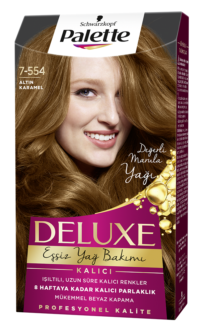 Palette Deluxe Saç Boyası 7-554 Altın Karamel