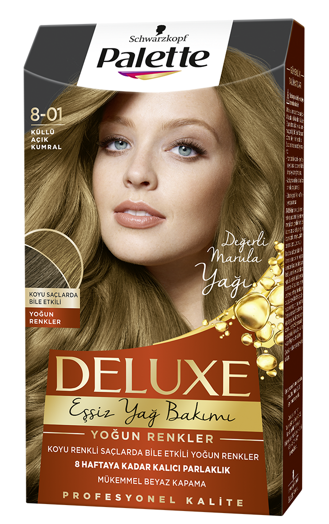Palette Deluxe Saç Boyası 8-01 Küllü Açık Kumral