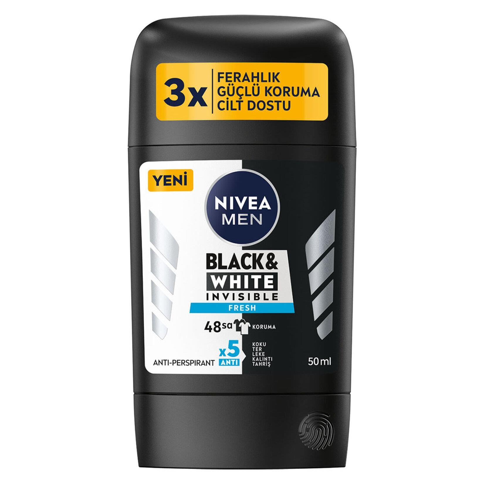 NİVEA BLACK WHİTE INSIVIBLE FRESH STİCK 50 ML