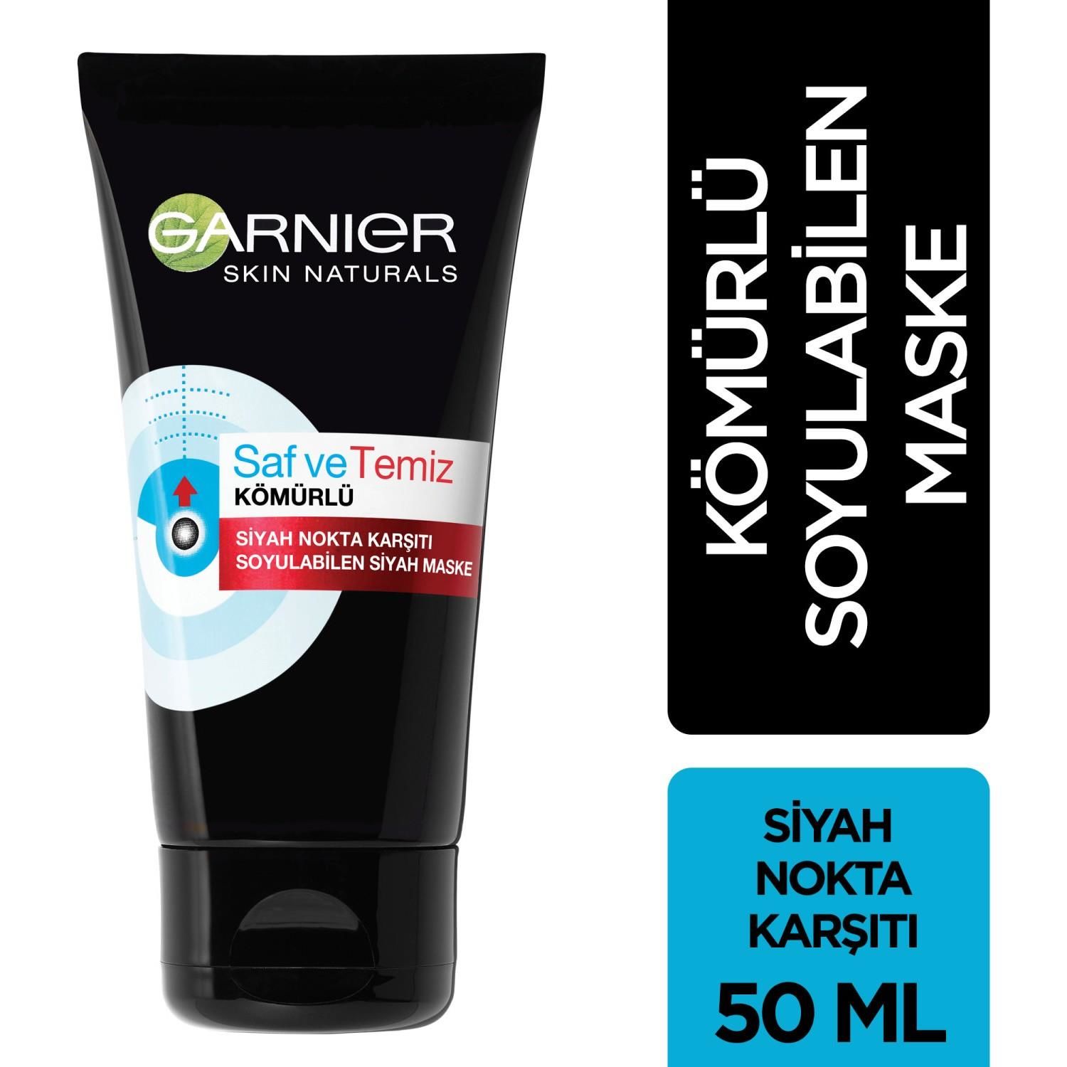 Garnier Saf Temiz Kömürlü Soyulabilir Siyah Maske 50 ml