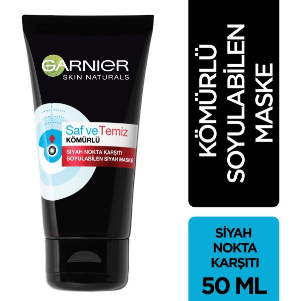 Garnier Saf Temiz Kömürlü Soyulabilir Siyah Maske 50 ml