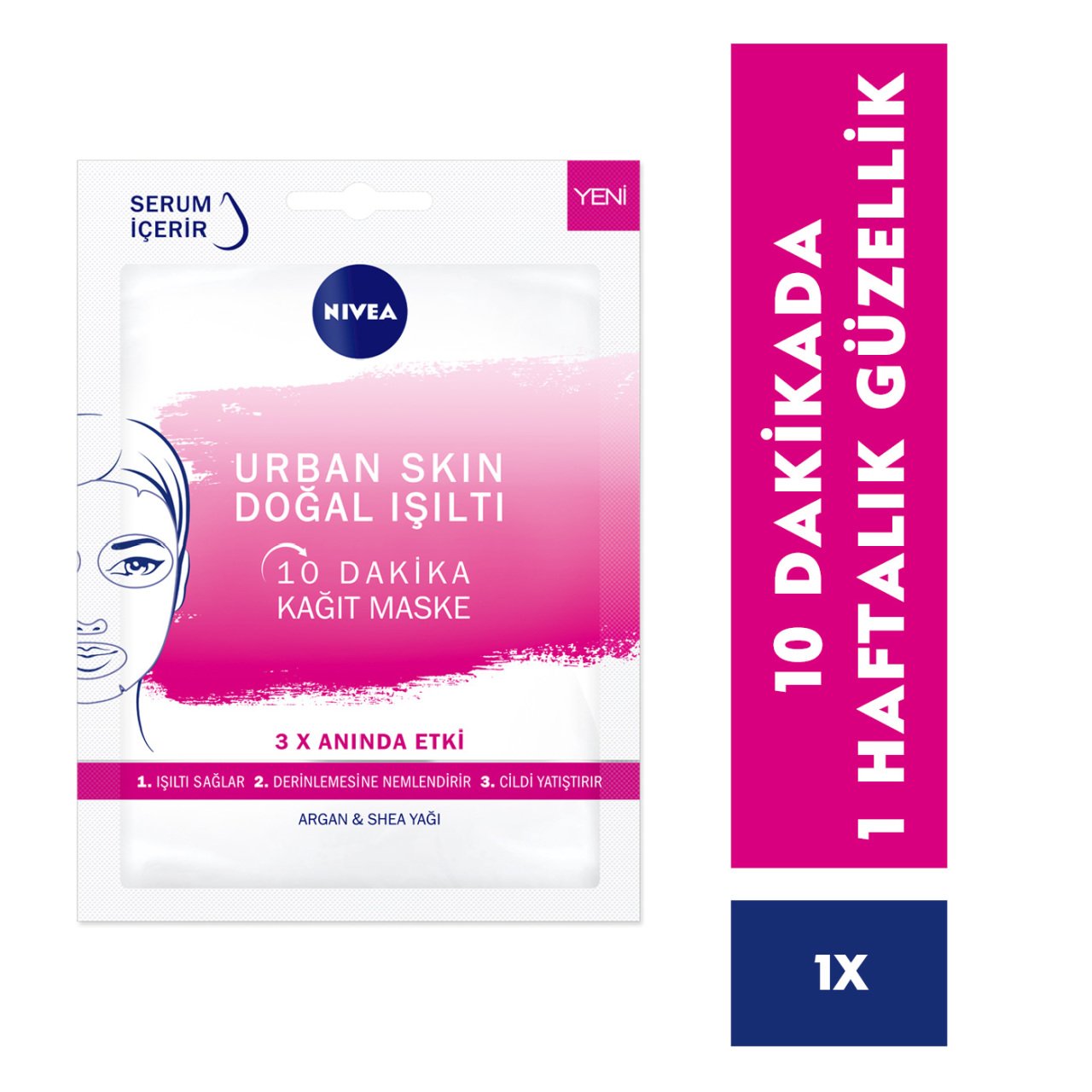 Nivea Urban Skın Doğal Işıltı Kağıt Maske