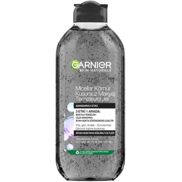 GARNİER MİCELLAR KÖMÜR MAKYAJ TEMİZLEME SUYU 400 ML