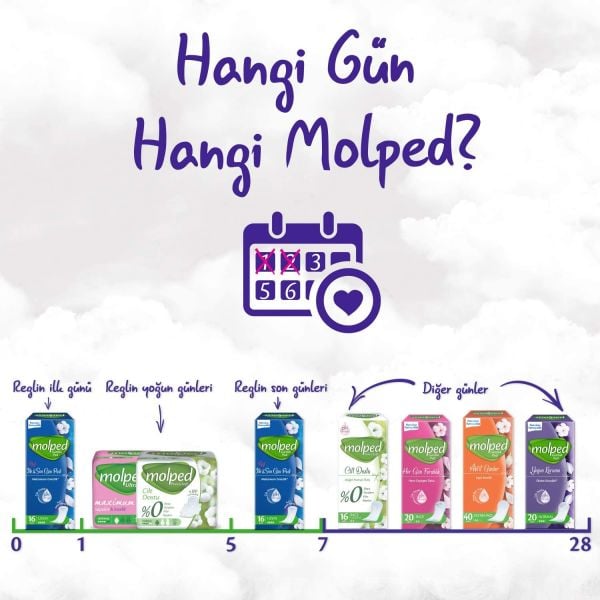 Molped Yoğun Koruma Günlük Ped 40'lı Normal