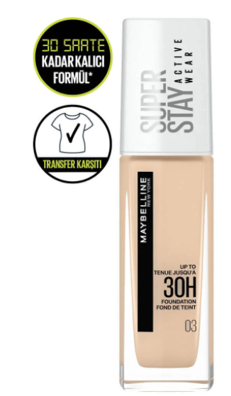 Maybelline Superstay 24H Fondöten 03 True İvory