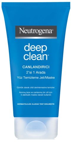 Neutrogena Deep Clean Canlandırıcı 2'si 1 Arada Yüz Temizleme Jeli 150 ML