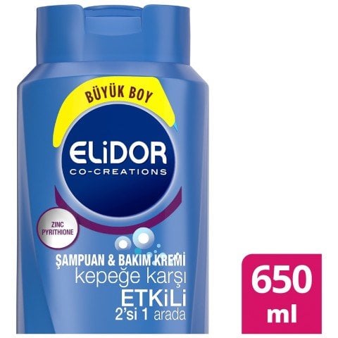 Elidor Kepeğe Karşı Etkili 2'si 1 arada Şampuan 650 ml