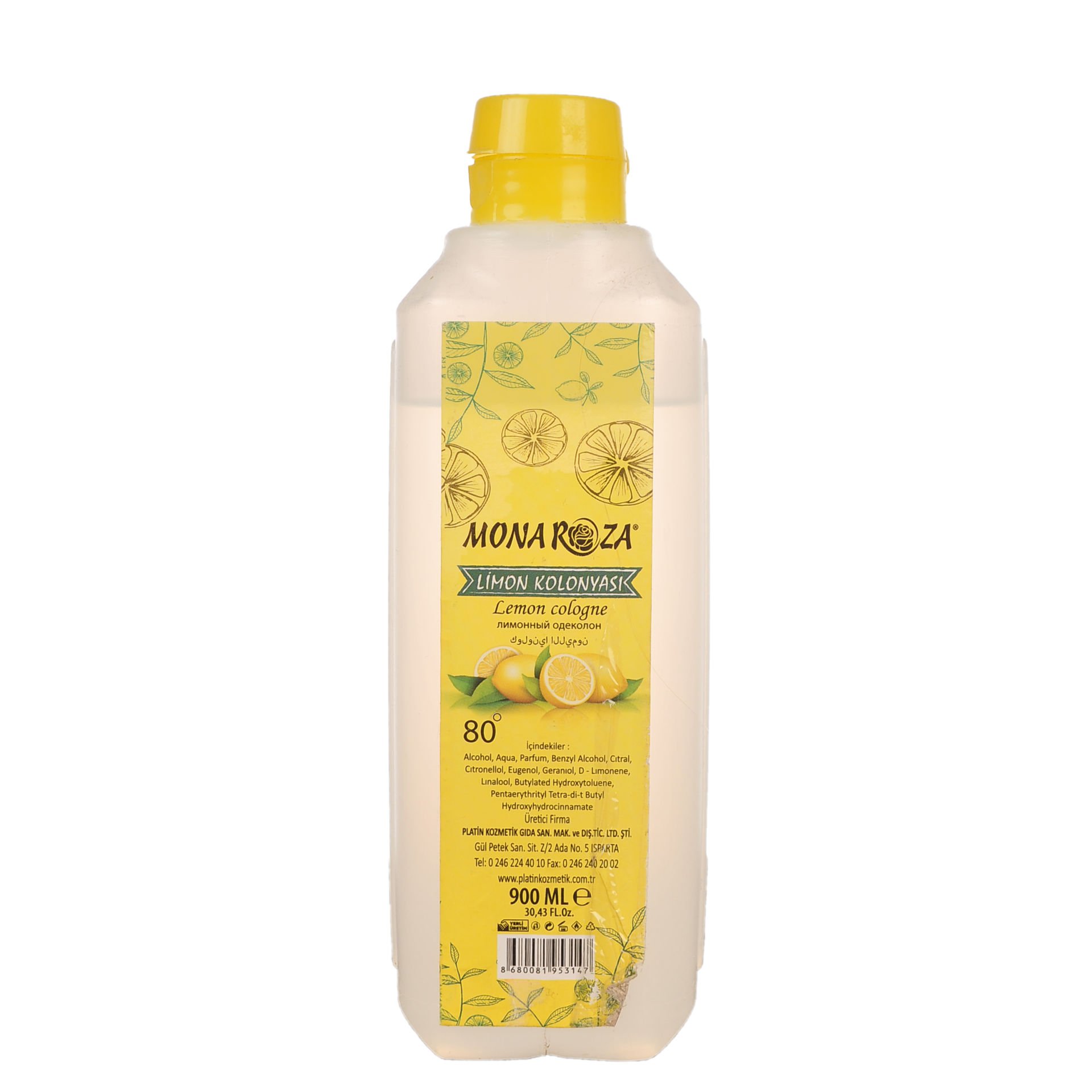 Mona Roza Limon Kolonya 900 ml