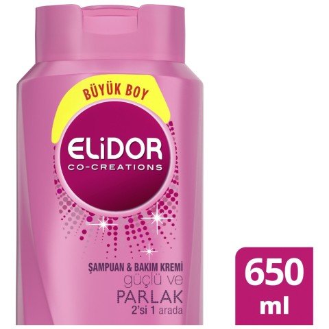 Elidor Güçlü ve Parlak 2'si 1 arada Şampuan 650 ml