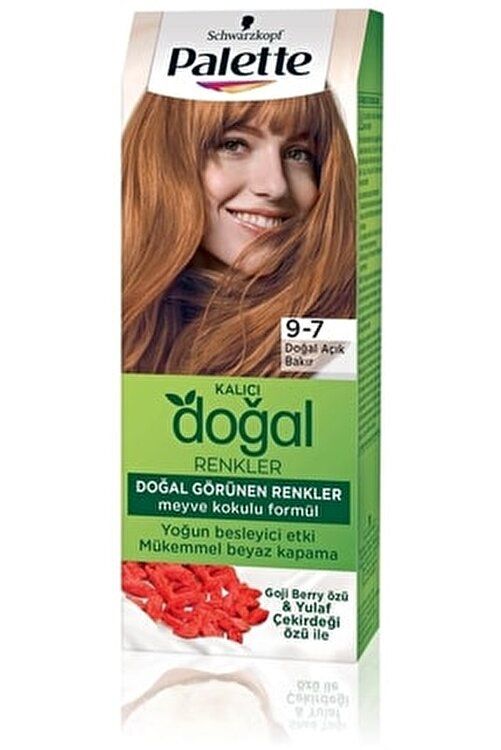 Palette Doğal Renkler Saç Boyası 9-7 Doğal Açık Bakır