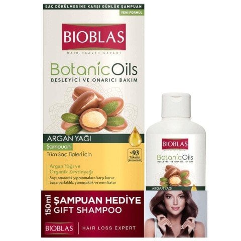 Bioblas  Botonic Oils Argan Yağlı  Şampuan 360 ml Alana 150 ml Argan Şampuan Hediye