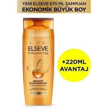ELSEVE MUCİZEVİ YAĞ ŞAMPUAN 670 ML