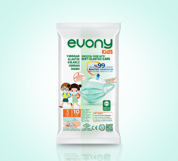 Evony Çocuk Maske 10 Adet